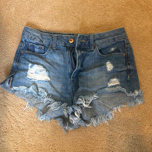 H&M Ripped Jean Shorts